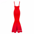 Long Dress Long Bandage Dress Red Dress Sleeveless Fishtail Dress